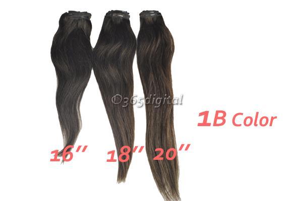 Long Straight Clip in Real Human Remy Hair Extensions  