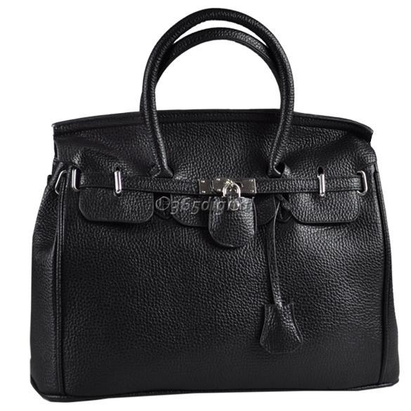 Celebrity Ladies women Designer Lock Shoulder Tote Bag Handbag PU Leather - Picture 3 of 5